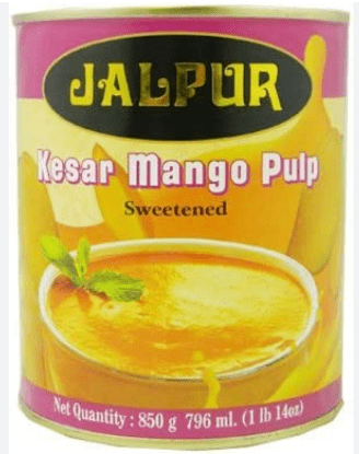 JALPUR MANGO PULP KESAR SWEETENED - 850G - JALPUR