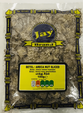 JAY BRAND BETEL/ARECA NUT SLICED - 100G - JAY BRAND