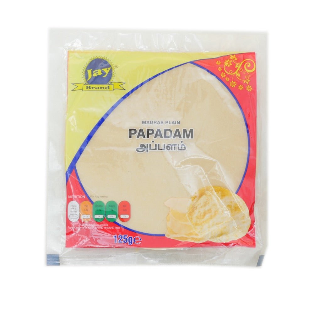 JAY BRAND PAPPADUM 3 PACK - 125G - JAY BRAND