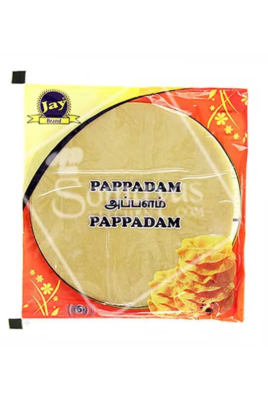 JAY BRAND PAPPADUM 6 PACK - 125G - JAY BRAND