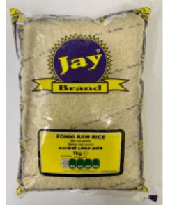 JAY BRAND PONNI RAW RICE - 1KG - JAY BRAND