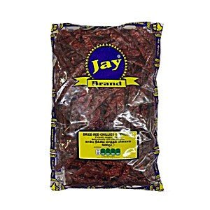 JAY BRAND RED CHILLI STEMLESS - 500G - JAY BRAND