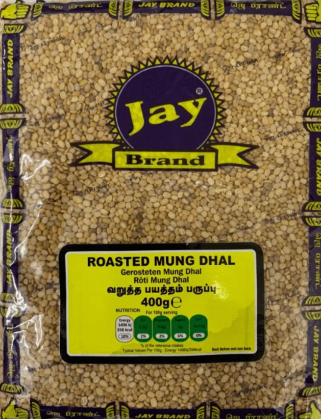 JAY BRAND ROASTED MOONG DHAL - 400G - JAY BRAND