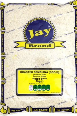 JAY BRAND ROASTED SEMOLINA (SOOJI) - 1KG - JAY BRAND