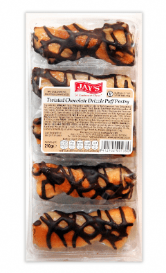 JAY’S TWISTED CHOCOLATE DRIZZLE PUFF PASTRY - 210G - JAY'S