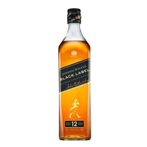 JOHNNIE WALKER BLACK LABEL BLENDED WHISKEY - 70CL - JOHNNIE WALKER