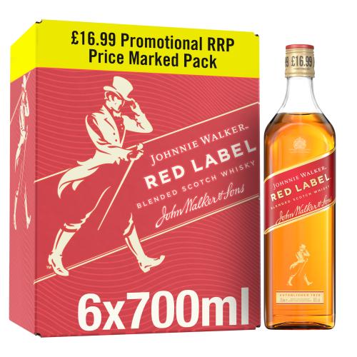 JOHNNIE WALKER RED LABEL BLEND 40% DST - 70CL - JOHNNIE