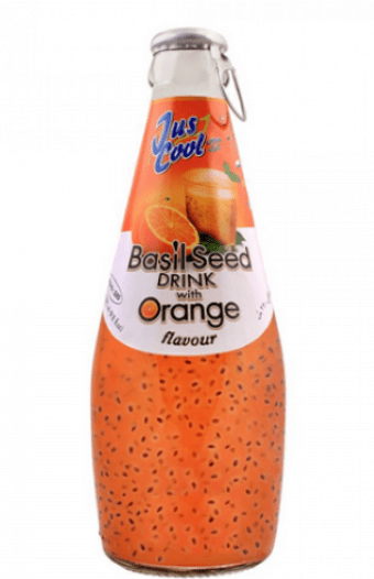 JUS COOL BASIL SEED DRINK WITH ORANGE - 300ML - JUS COOL