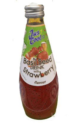 JUS COOL BASIL SEED DRINK WITH STRAWBERRY FLAVOUR - 290ML - JUS COOL