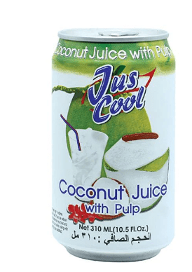 JUS COOL COCONUT WATER WITH PULP - 310ML - JUS COOL