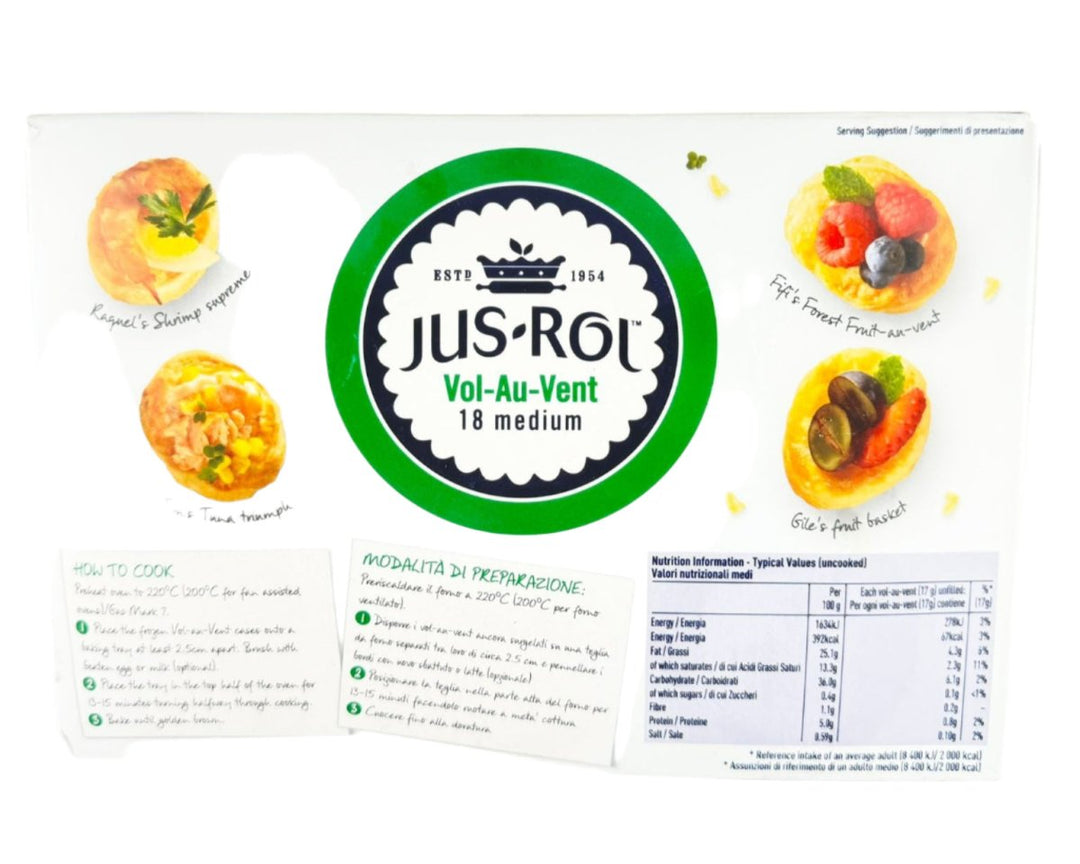 Jus Rol Medium Vol Au Vents - Branded