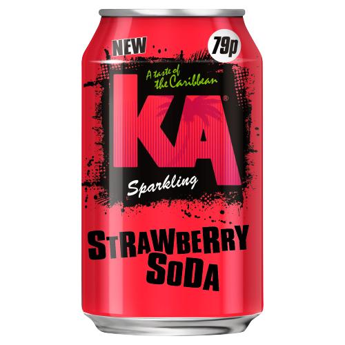 KA SPARKLING STRAWBERRY SODA - 330ML - Branded