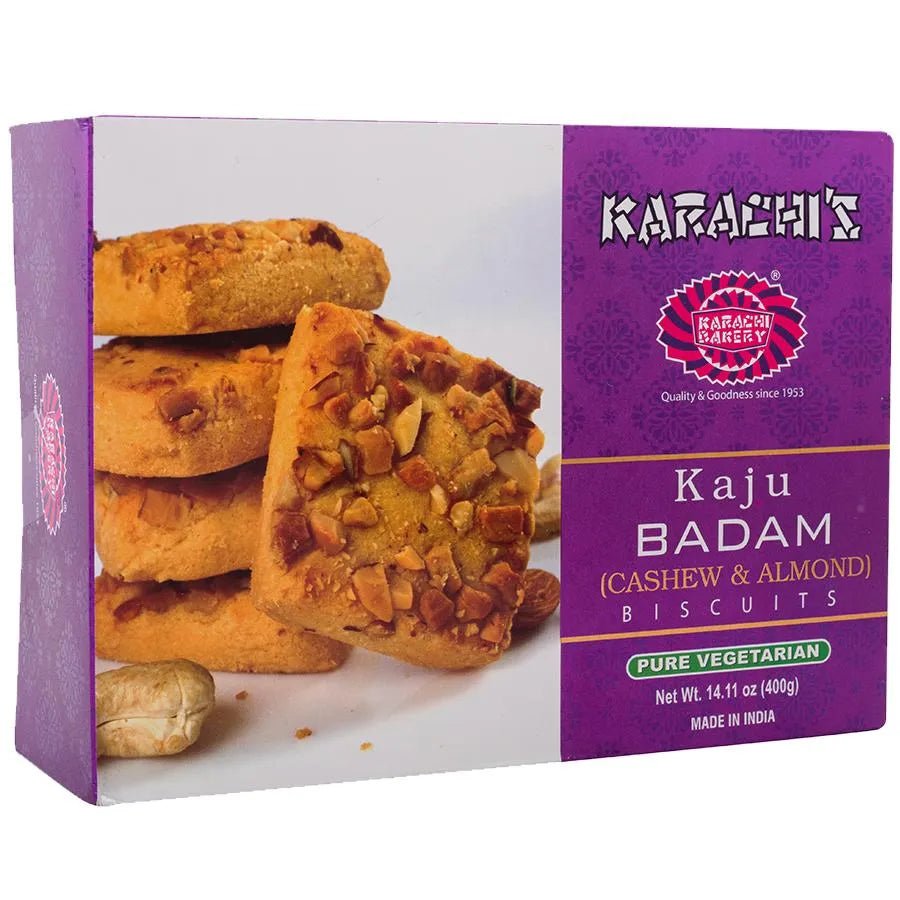 KARACHI BAKERY VEGAN KAJU BADAM BISCUITS - 400G - KARACHI BAKERY