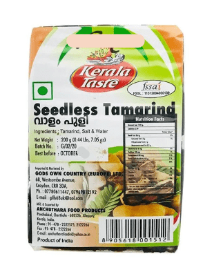 KERALA TASTE SEEDLESS TAMARIND - 200G - KERALA TASTE