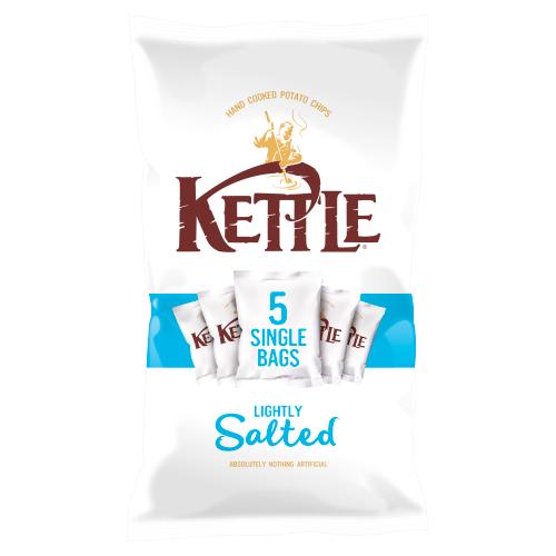 KETTLE CHIPS LIGHTLY SALTED 5PK - 30G - KETTLE