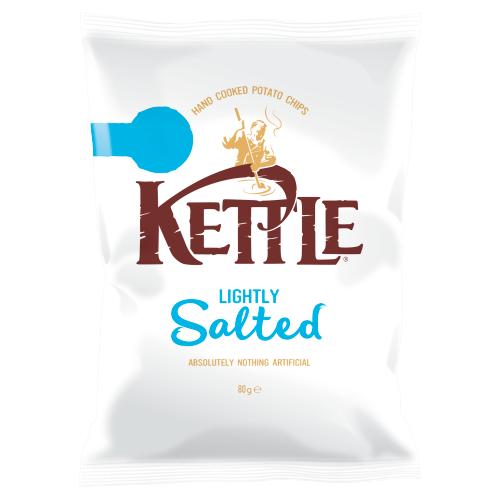 KETTLE CHIPS LIGHTLY SALTED HAND COOKED POTATO CHIPS - 80G - KETTLE