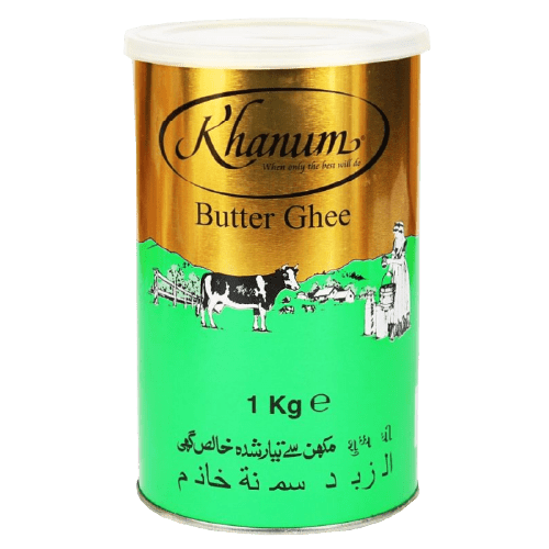 KHANUM BUTTER GHEE PURE TIN 1KG - Branded