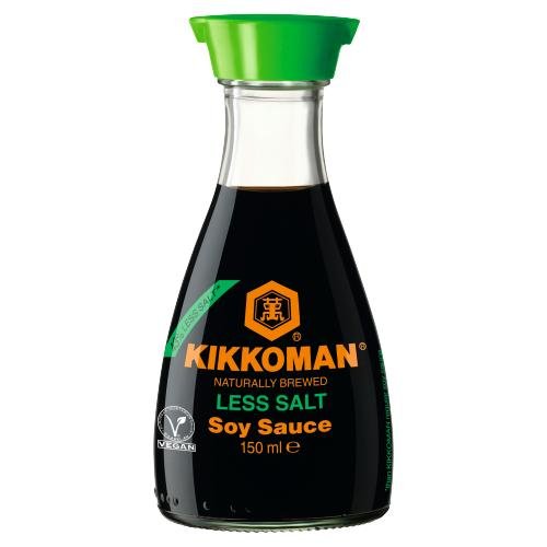 KIKKOMAN SOY SAUCE LESS SALT - 150ML - KIKKOMAN