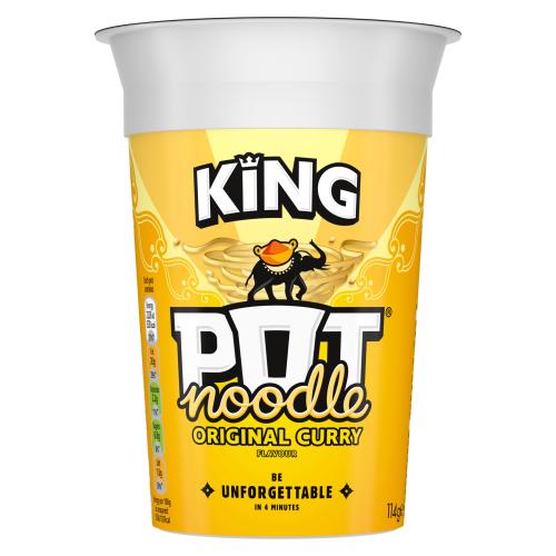 KING POT NOODLE ORIGINAL CURRY - 114G - KING POT