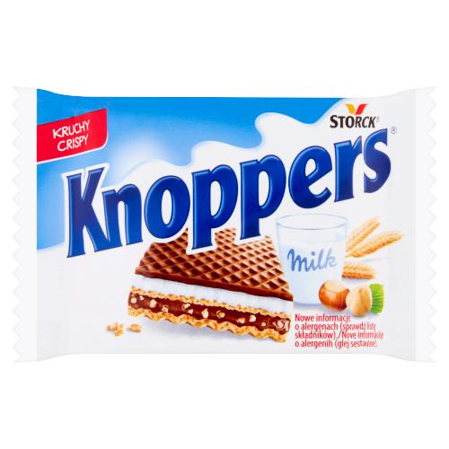 KNOPPERS MILK HAZELNUT WAFERS - 75G - KNOPPERS