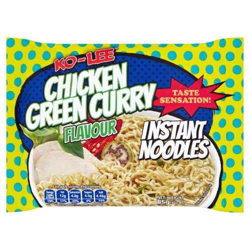 KO - LEE INSTANT NOODLES CHICKEN GREEN CURRY - 85G - KO - LEE