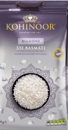 KOHINOOR DIAMOND XXL BASMATI RICE - 20KG - KOHINOOR