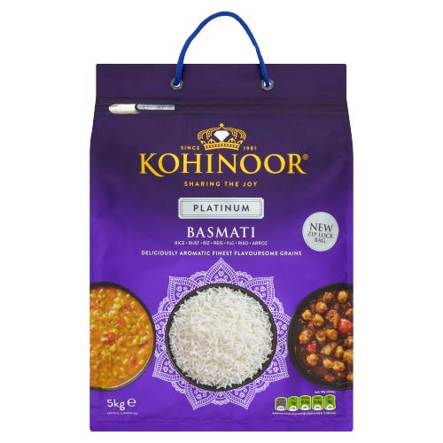 KOHINOOR PLATINUM BASMATI RICE - 5KG - KOHINOOR