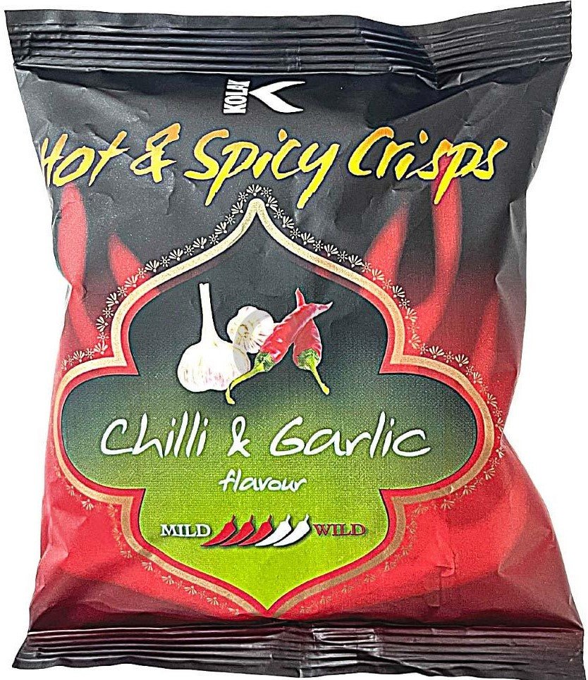 KOLAK CHILLI & GARLIC HOT & SPICY CRISPS - 25G - KOLAK