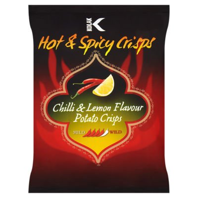 KOLAK CHILLI & LEMON FLAVOUR HOT & SPICY CRISPS - 100G - KOLAK