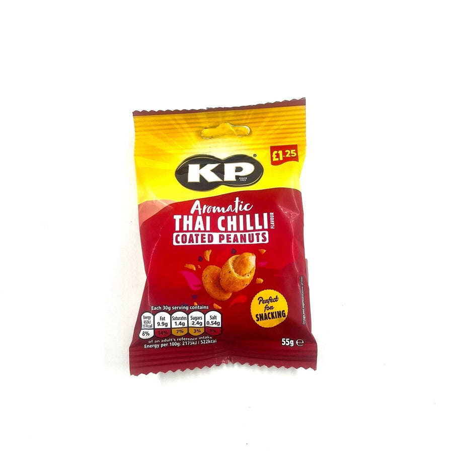 KP AROMATIC THAI CHILLI COATED PEANUTS - 55G - KP