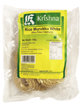 KRISHNA RICE MURUKKU RED - SPICY RICE FLOUR SAVOURY - 150G - KRISHNA