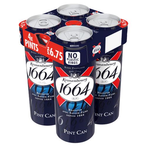 KRONENBOURG 4PK PINT CAN - 568ML - K/BOURG