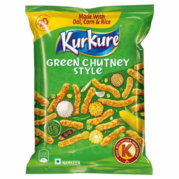 KURKURE GREEN CHUTNEY STYLE - 70G - KURKURE