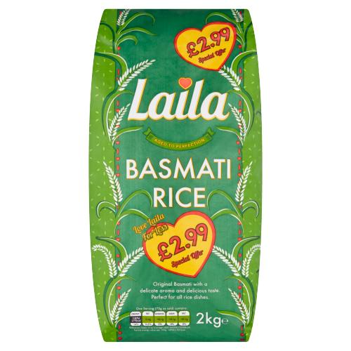 LAILA BASMATI RICE - 2KG - LAILA