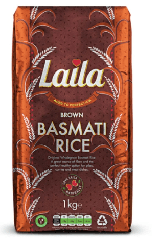 LAILA BROWN BASMATI RICE - 1KG - LAILA