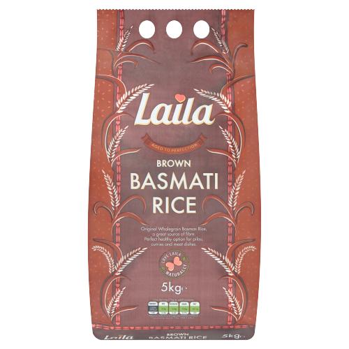 LAILA BROWN BASMATI RICE - 5KG - LAILA