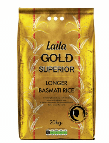 LAILA GOLD BASMATI RICE - 20KG - LAILA