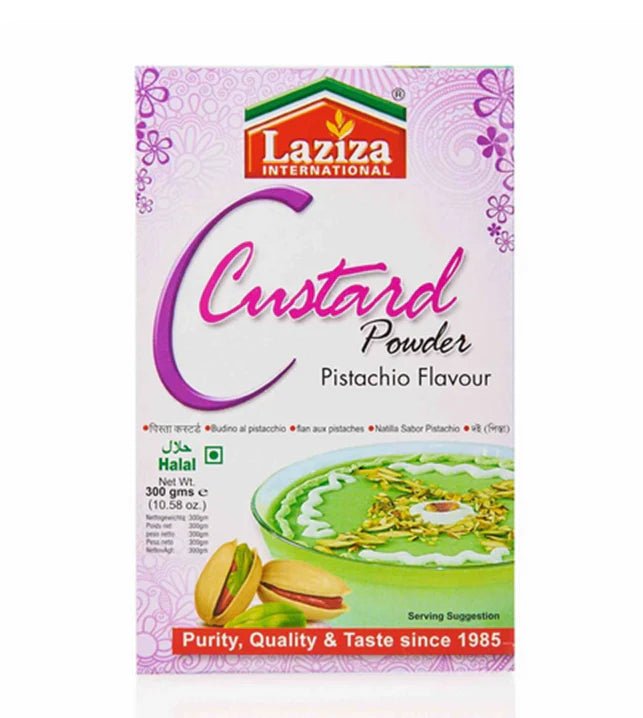 LAZIZA CUSTARD POWDER (PISTACHIO FLAVOUR) - 300G - LAZIZA