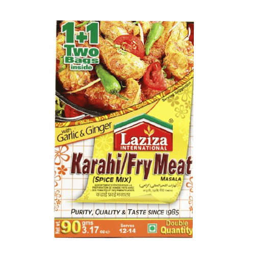 LAZIZA KARAHI/FRY MEAT MASALA SPICE MIX - 90G - LAZIZA