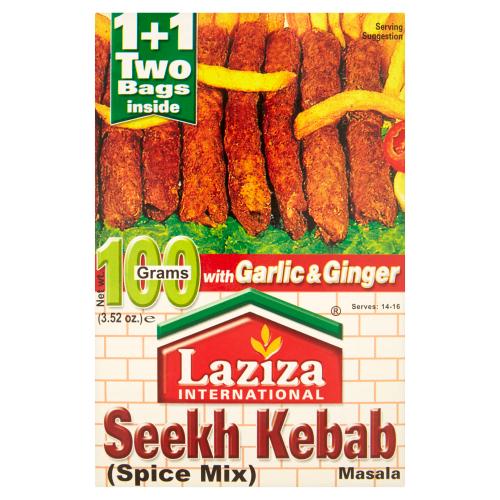 LAZIZA SEEKH KEBAB MASALA SPICE MIX - 100G - LAZIZA