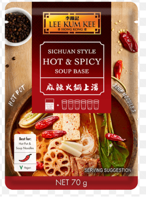 LEE KUM KEE SICHUAN HOT & SPICY SOUP BASE - 70G - LEE KUM KEE