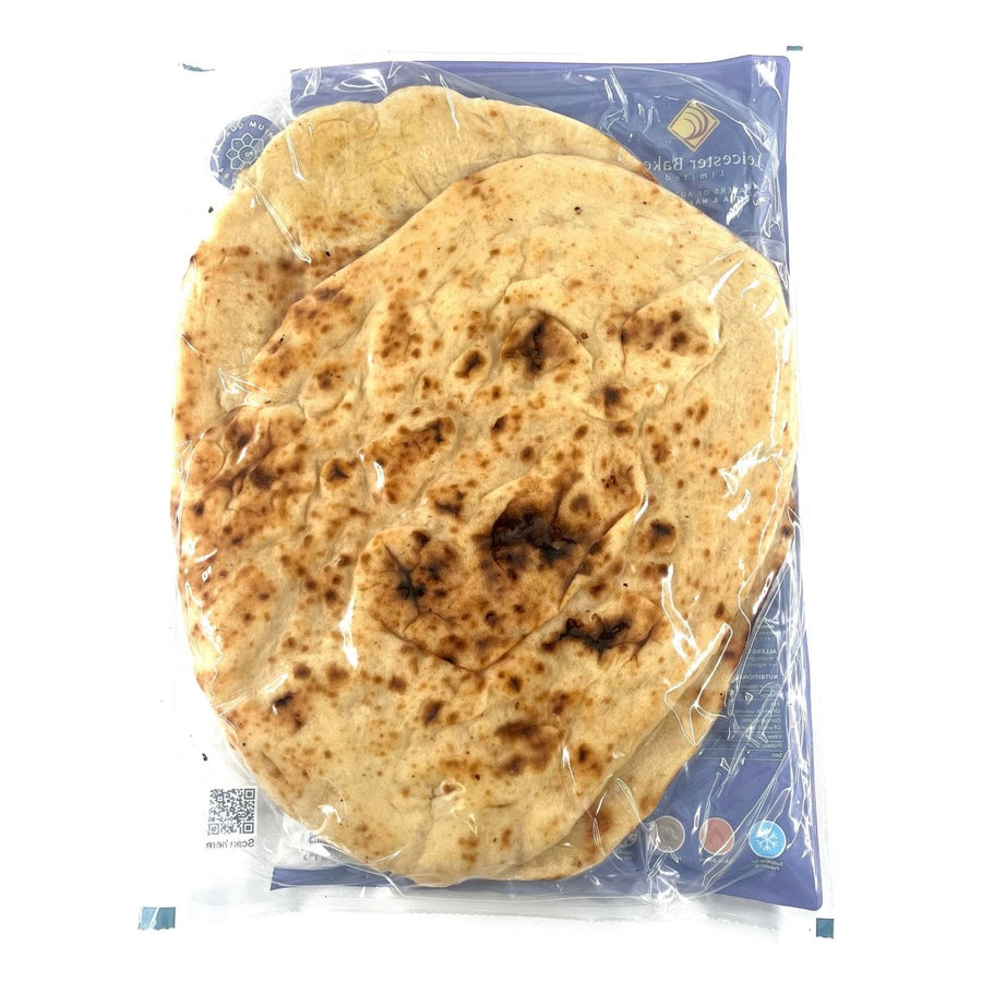 LEICESTER BAKERY HAND MADE PLAIN NAAN BREADS - 2PIECES - LEIC H/M