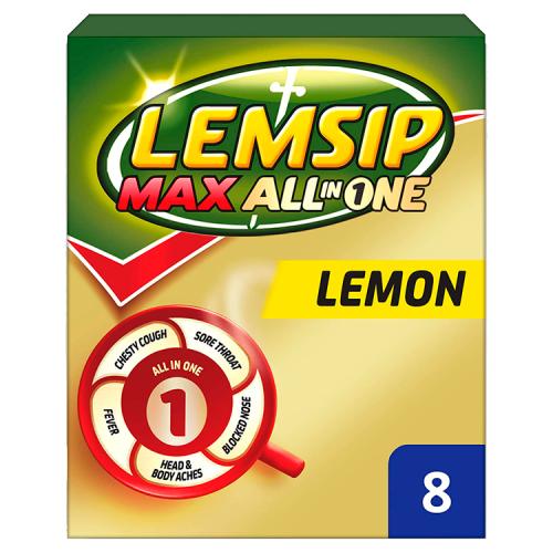 LEMSIP GSL MAX ALL IN ONE LEMON SACHETS - 8S - LEMSIP