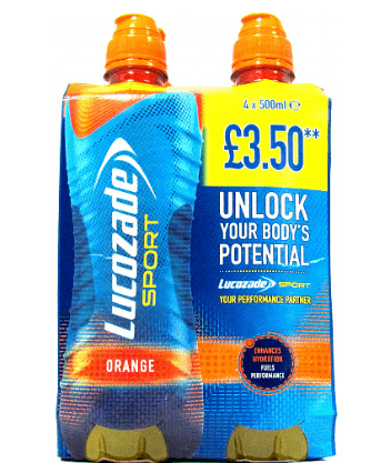 LUCOZADE SPORT ORANGE 4PK - 500ML - LUCOZADE