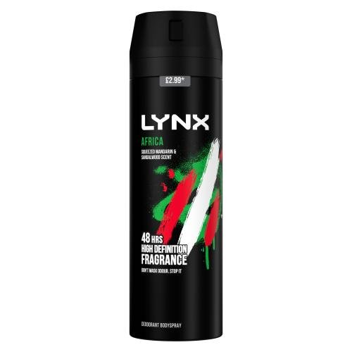 LYNX AFRICA BODY SPRAY DEODORANT AEROSOL - 200ML - LYNX