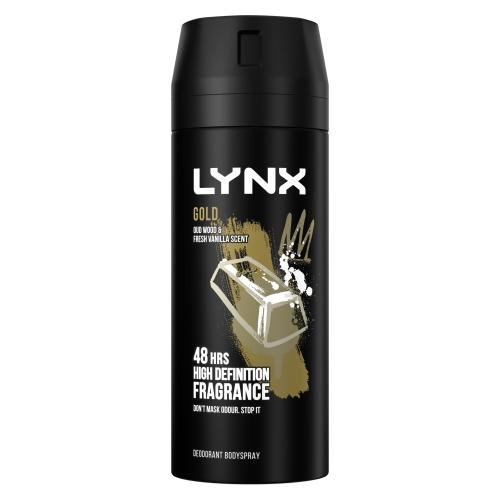 LYNX BODYSPRAY GOLD - 150ML - LYNX