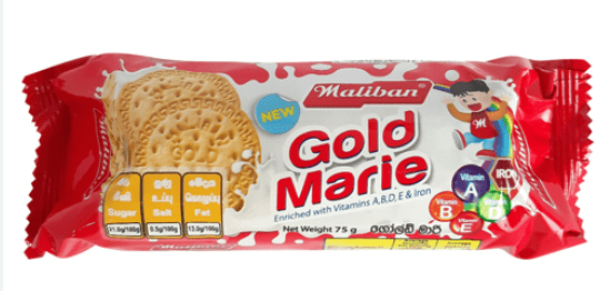 MALIBAN GOLD MARIE BISCUIT - 75G - MALIBAN