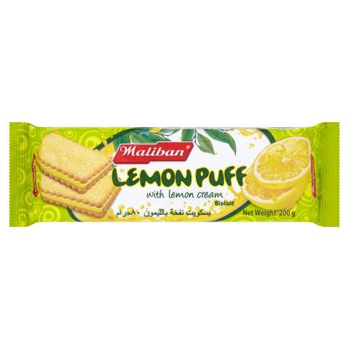 MALIBAN LEMON PUFF WITH LEMON CREAM BISCUIT - 200G - MALIBAN