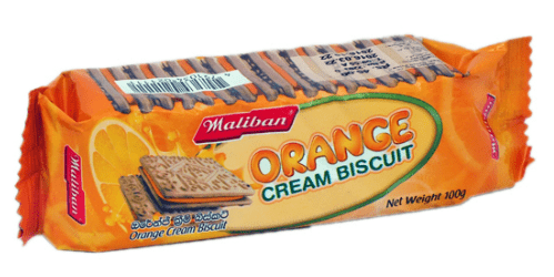 MALIBAN ORANGE CREAM BISCUIT - 100G - MALIBAN