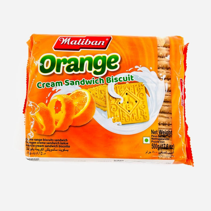 MALIBAN ORANGE CREAM BISCUIT - 500G - MALIBAN